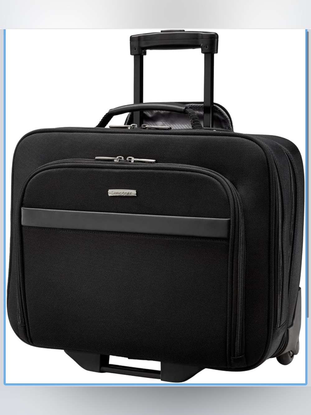 Samsonite® Double Gusset Wheeled Portfolio, Black